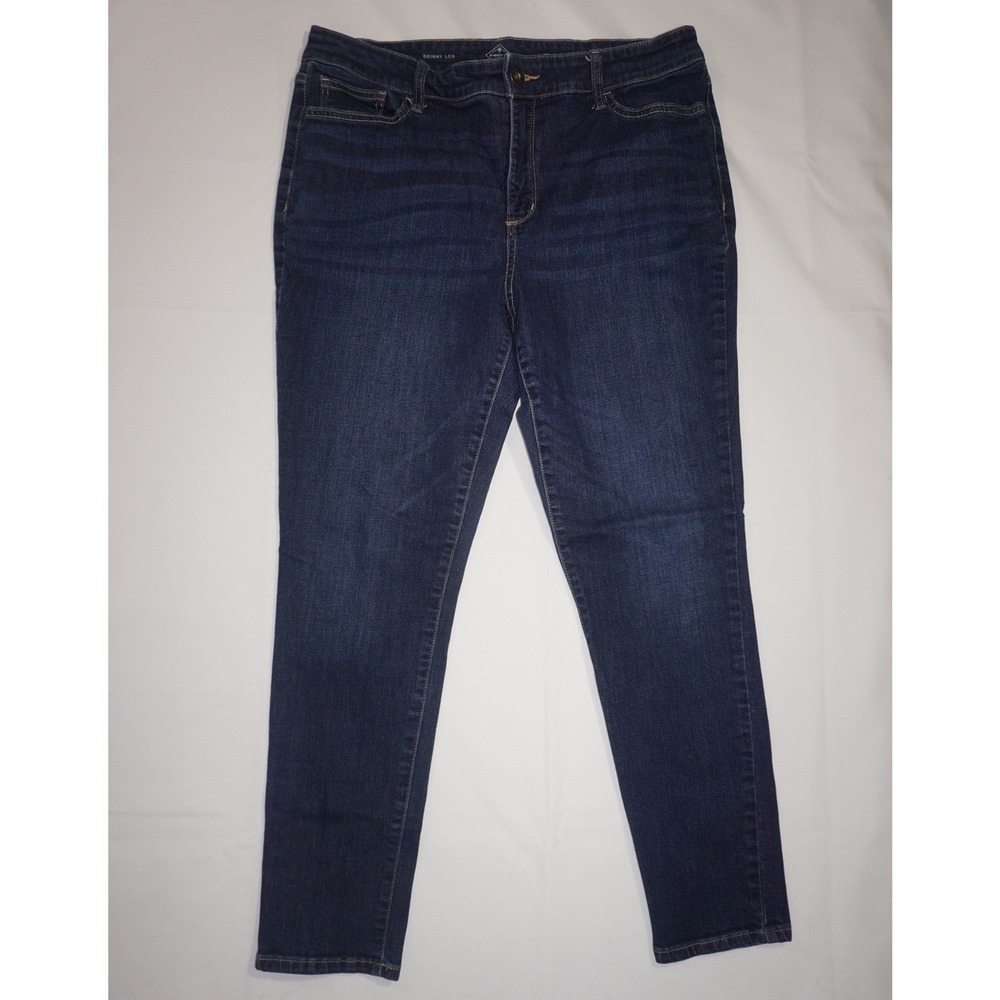 St. John's Bay Size 16 Dark Wash Skinny Leg Denim Jeans